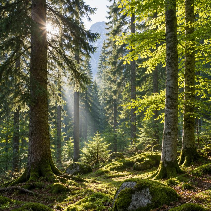 Aperçu d'une photo de forêt sous Ubuntu